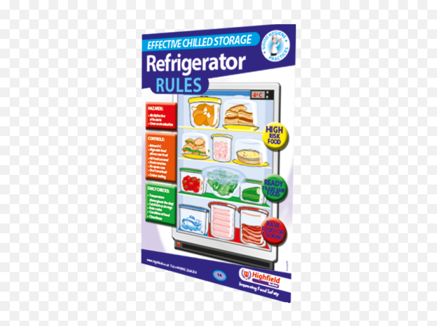 Poster 14 - Refrigerator Rules Highfield Products Food Safety Posters Png,Poster Png
