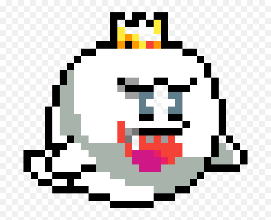 King Boo 8 Bit Transparent Png Image - Boo Mario Pixel Art,King Boo Png