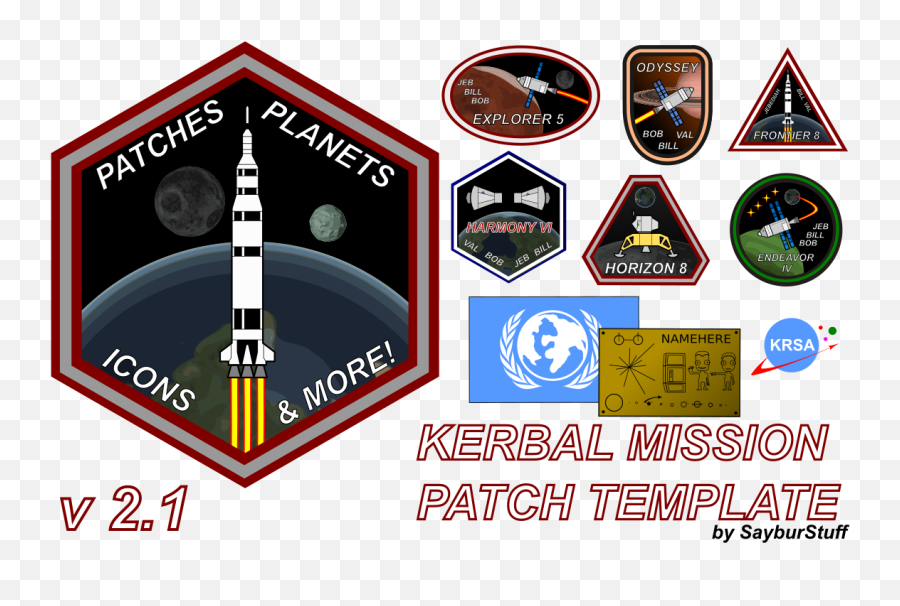 Kerbal Mission Patch Template V2 - Kerbal Space Program Patch Png,Kerbal Space Program Logo