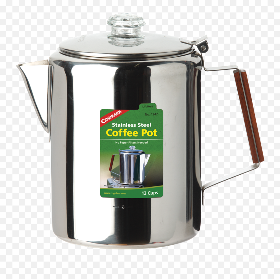 Stainless Steel Coffee Pot 12 Cup Coghlanu0027s - Coghlans Coffee Pot Png,Coffee Pot Png