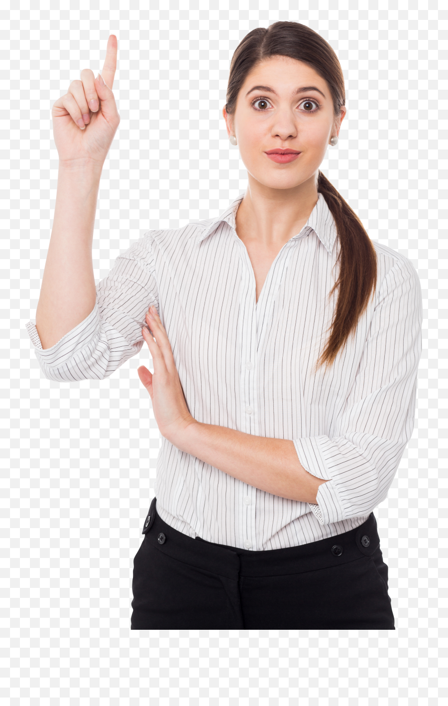 Download Women Pointing Top Png Image For Free - Girl Pointing Hand Png,Person Pointing Png