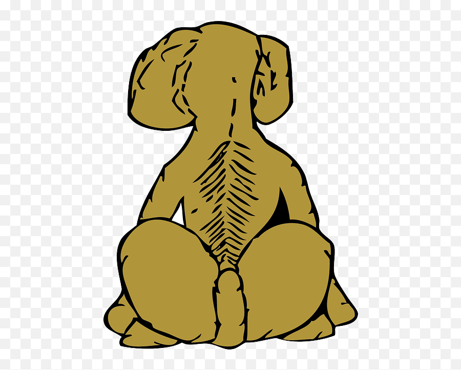 Back Dog Pet Animal Tail Rear Sit - Clip Art Png,Dog Sitting Png
