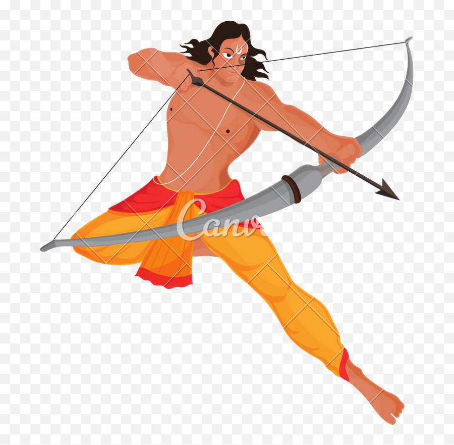 Cartoon Arrow Png - Lord Rama With Bow And Arrow Png,Cartoon Arrow Png -  free transparent png images 
