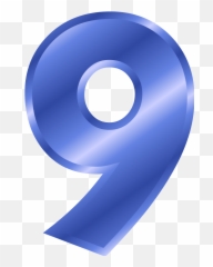 Cloud 9 - Number Blue Color png