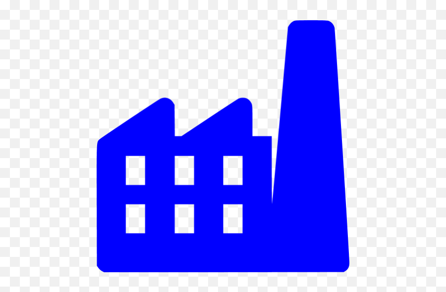Blue Factory Icon - Factory Icon Brown Png,Factory Map Icon