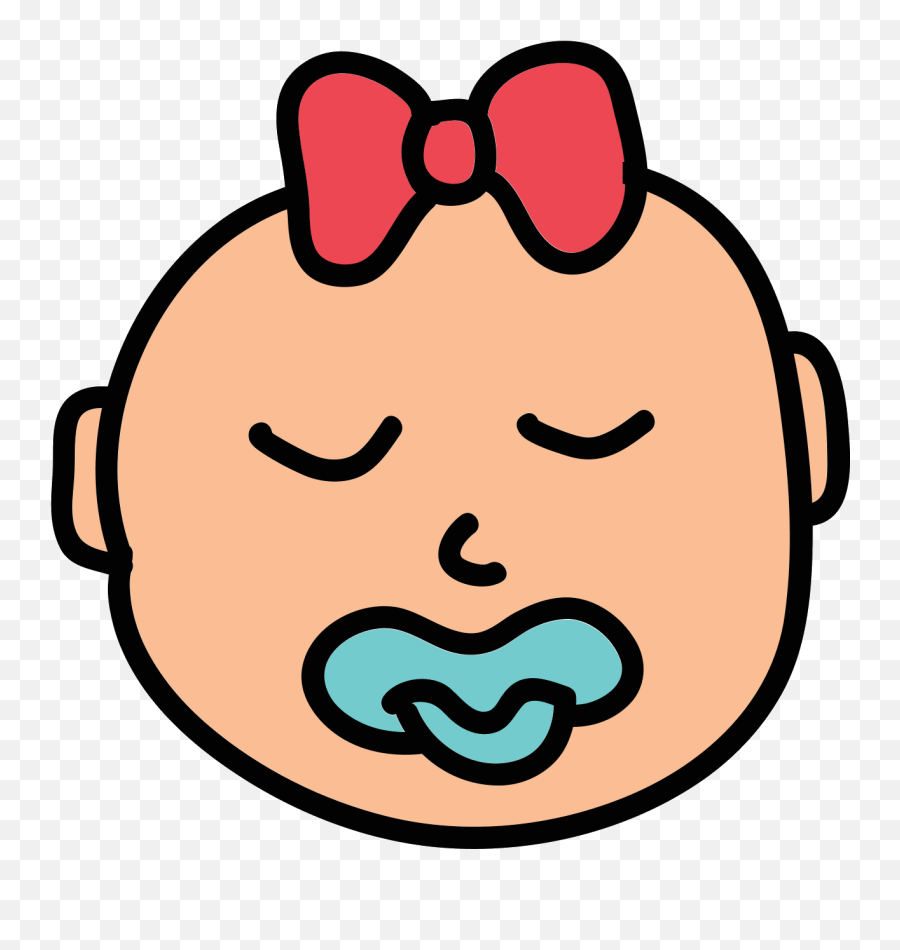 Sleeping Baby Girl Icon - Dibujo Bebe Con Chupete Png,Cute Girl Icon