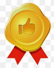Recommended Thumb Golden Medal - Clip Art Png,Recommended Icon