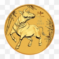 Australian Lunar Ox Bu 12 Oz - 2021 10 Gold Coin Bu png