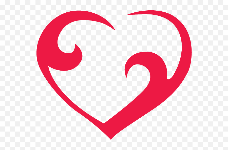 Download Curved Red Outline Heart Png Image For Free - Portable Network Graphics,Love Icon Pics