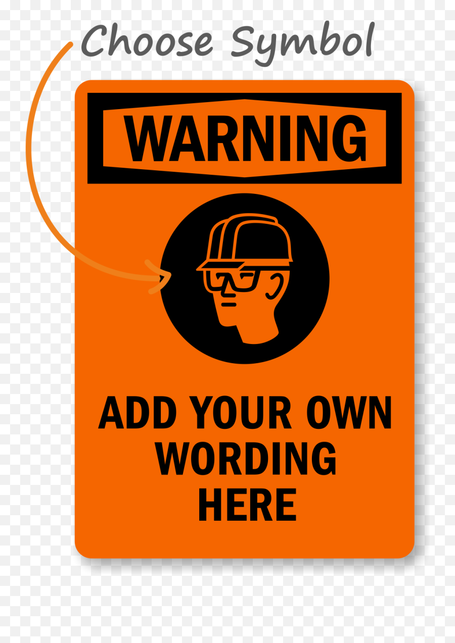 Custom Warning Hard Hat And Ear Protection Sign - Restaurante Flor Do Arneiro Png,Glow In The Dark Icon Helmet