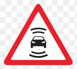 Autonomous Cars Road Sign - Driving Sign png