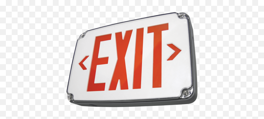 C - Lite Led Wet Listedcold Location Compact Exit Sign Ceeaex Series Single Face Red Letters Battery Backup White Solid Png,Icon Warning Red Tape