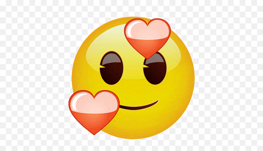 Emoji Stickers - Smiling Face With Hearts Gif Png,Heart Gif Icon