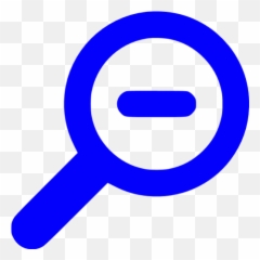 Blue Zoom Out 2 Icon - Free blue icons Zoom Out Icon png