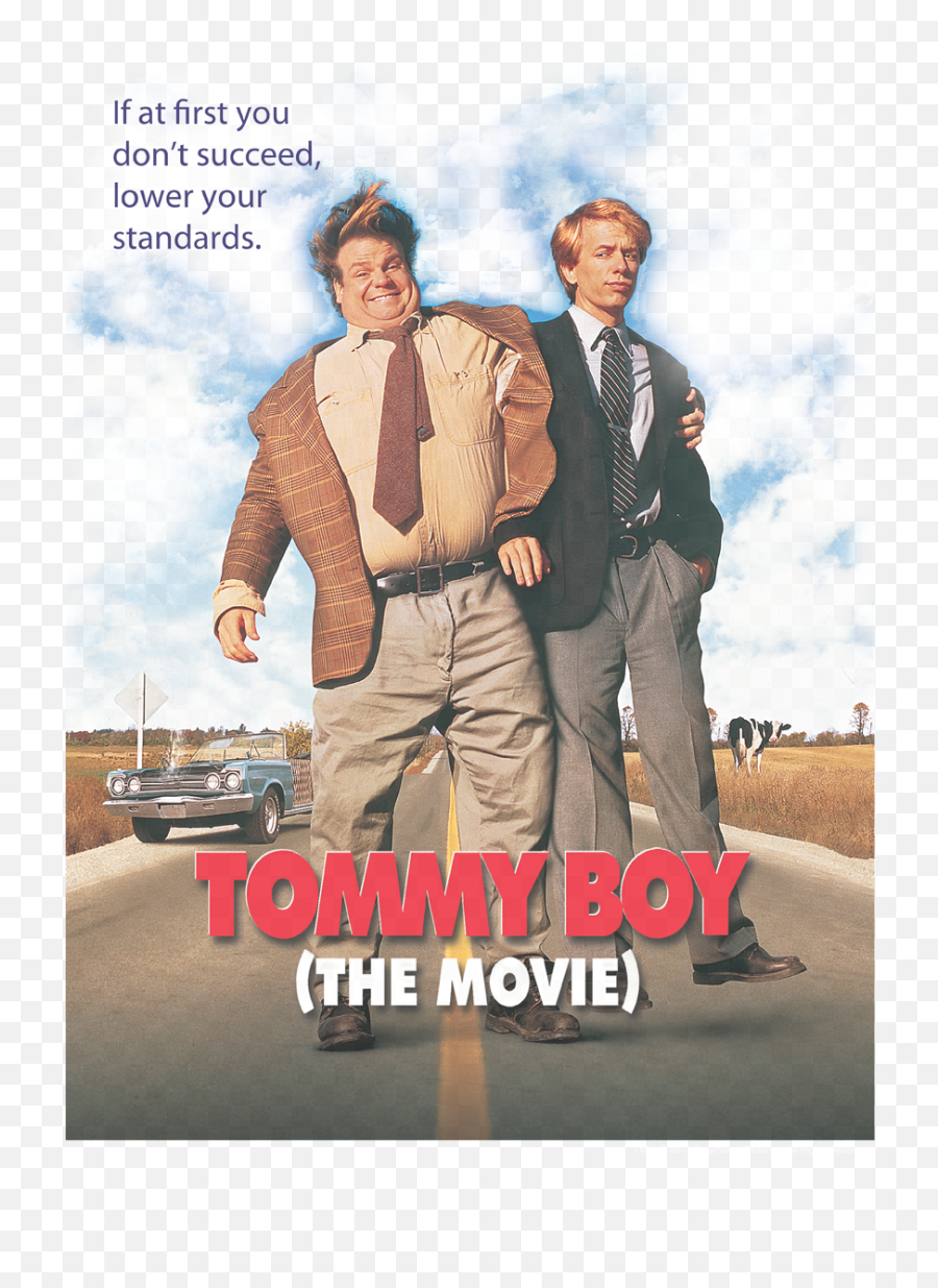 Download Hd Tommy Boy Movie Poster Menu0027s Regular Fit T - Shirt Tommy Boy Movie Poster Png,Movie Poster Credits Png