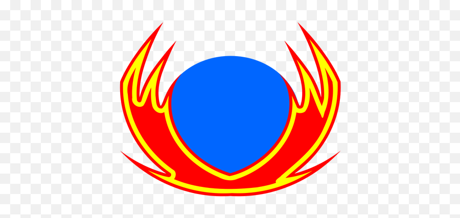 Vector Clip Art Of Flames Around Blue Sun Sign Public - Lambang Nyala Api Kiri Kanan Png,Photo Icon Blue Flame