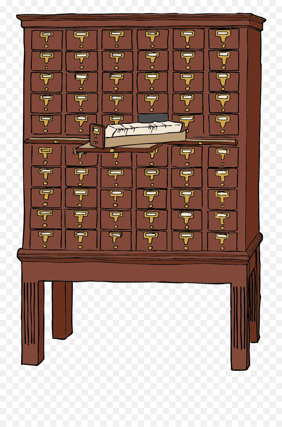 Cabinet Storage Card - Card Catalog Clipart Png,Index Card Png