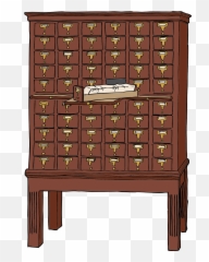 Cabinet Storage Card - Card Catalog Clipart Png,Index Card Png