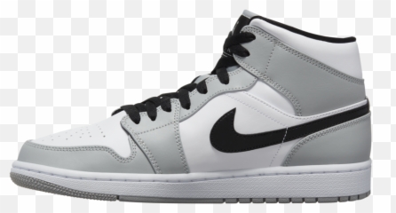 Air Jordan 1 Mid Light Smoke Grey 554724 - 092 Release Date png