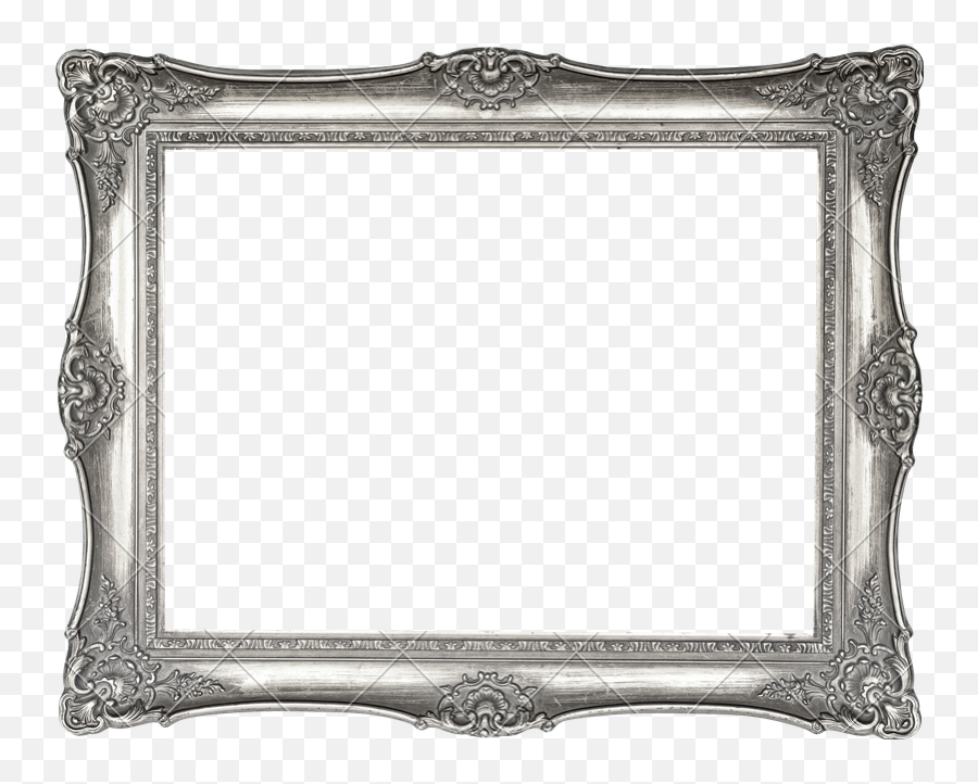 Silver Vintage Frame Png - Transparent Silver Picture Frame Png,Silver Frame Png