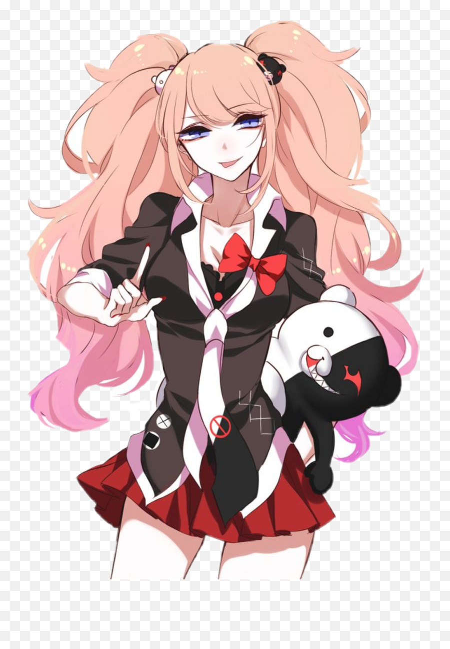 Danganronpa Junko Y Monokuma - All Monokumas From Danganronpa Png,Monokuma Png