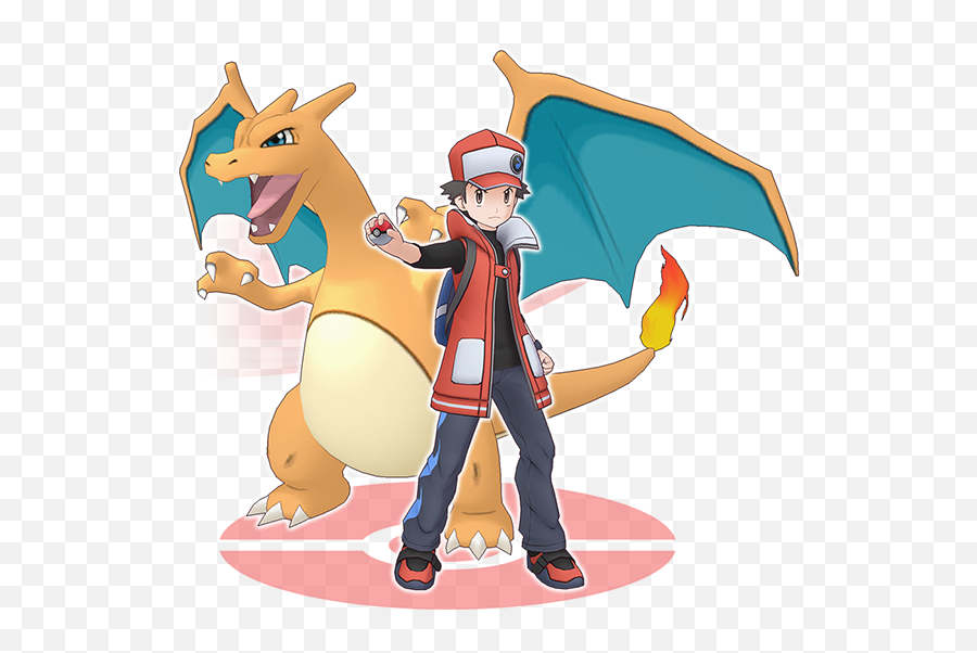 Red And Charizard - Trainer Red Pokemon Masters Png,Charizard Png