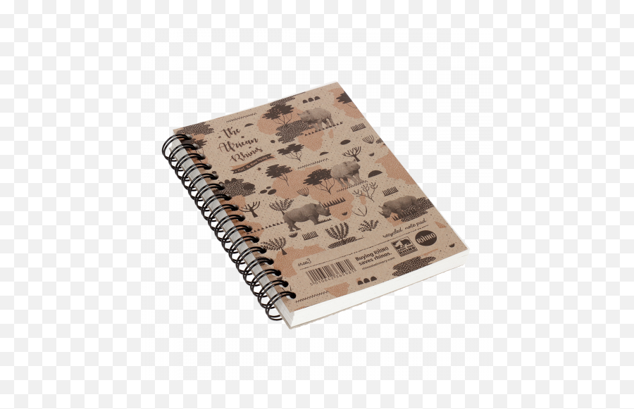 Recycled Save The Rhino Notebook A6 200 Pages 7mm Ruled - Pack Of 6 A4 Lined Thick Notebook Spiral Bound Png,Spiral Notebook Png