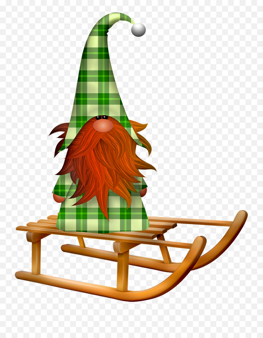 Scandia Gnome Christmas Sled - Transparent Christmas Gnome Png,Sled Png
