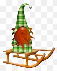 Scandia Gnome Christmas Sled - Transparent Christmas Gnome Png,Sled Png