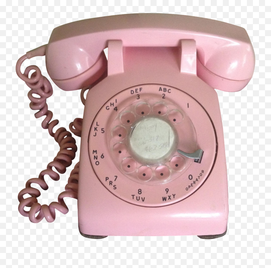 Pink - Rotary Dial Phone Pink Png,Telephone Transparent
