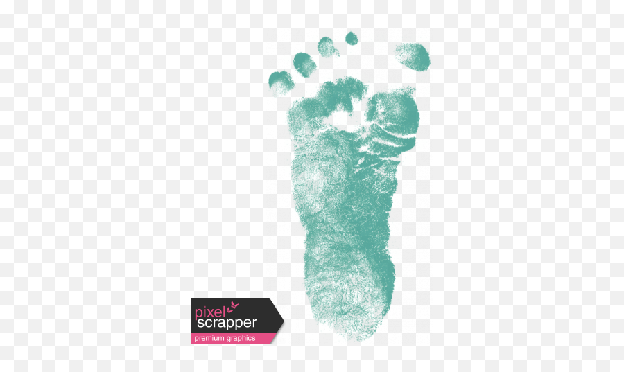 Tiny But Mighty - Teal Baby Footprint Graphic By Janet Kemp Footprint Png,Footsteps Png