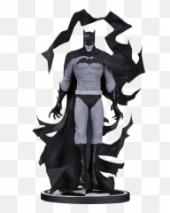 Batman Statue Comic Art - Black White By Becky Cloonan png