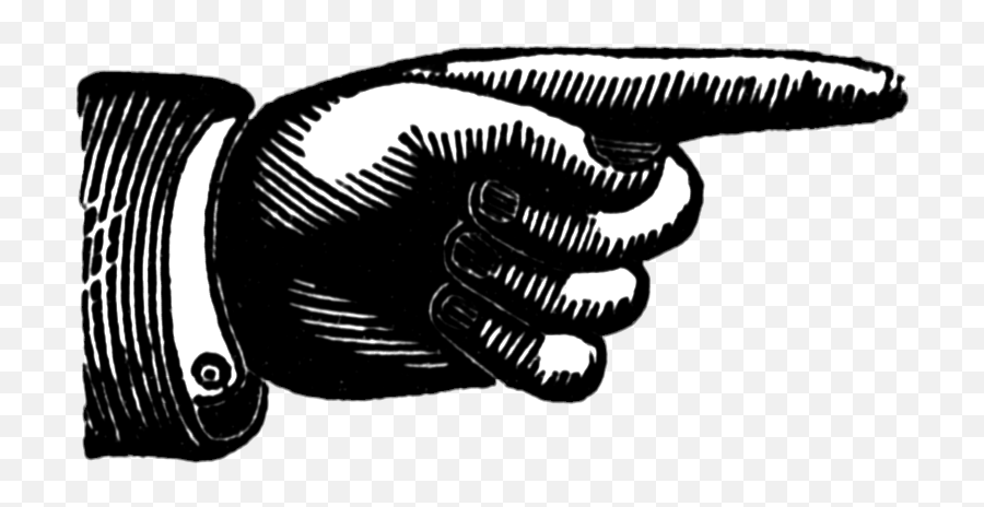 Vintage Pointing Hand Transparent Png - Transparent Background Finger Point,Hand Pointing Png