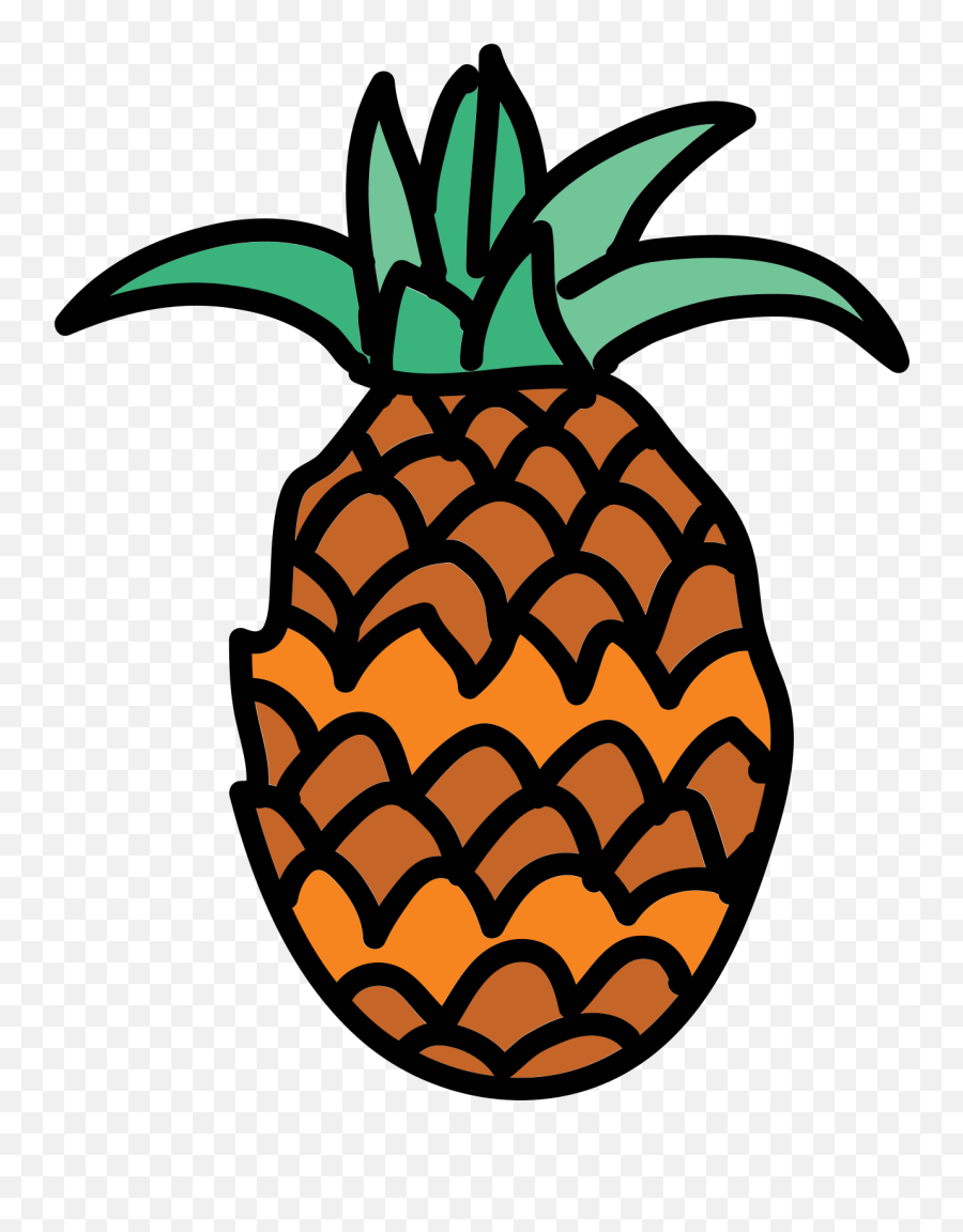 Pineapple Icon Png - Vector Fruits Doodle Pineapple Transparent Fruit Doodle Png,Pineapple Clipart Transparent Background