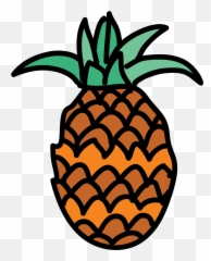 Pineapple Icon Png - Vector Fruits Doodle Pineapple Transparent Png