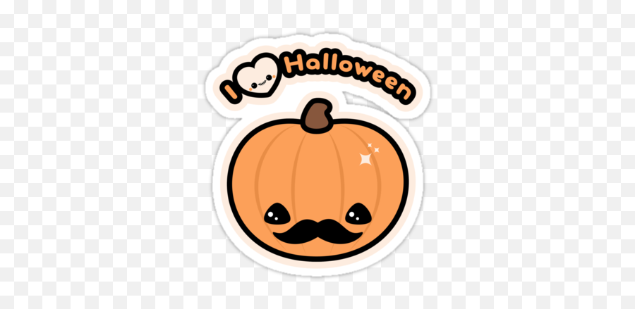 Mr Pompiu0027 Sticker By Sugarhai Kawai Halloween Stickers - Cute Halloween Stickers Png,Cute Pumpkin Png