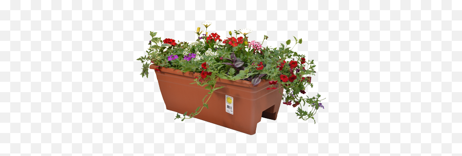 Deck Rail Planter - Flowerpot Png,Planter Png