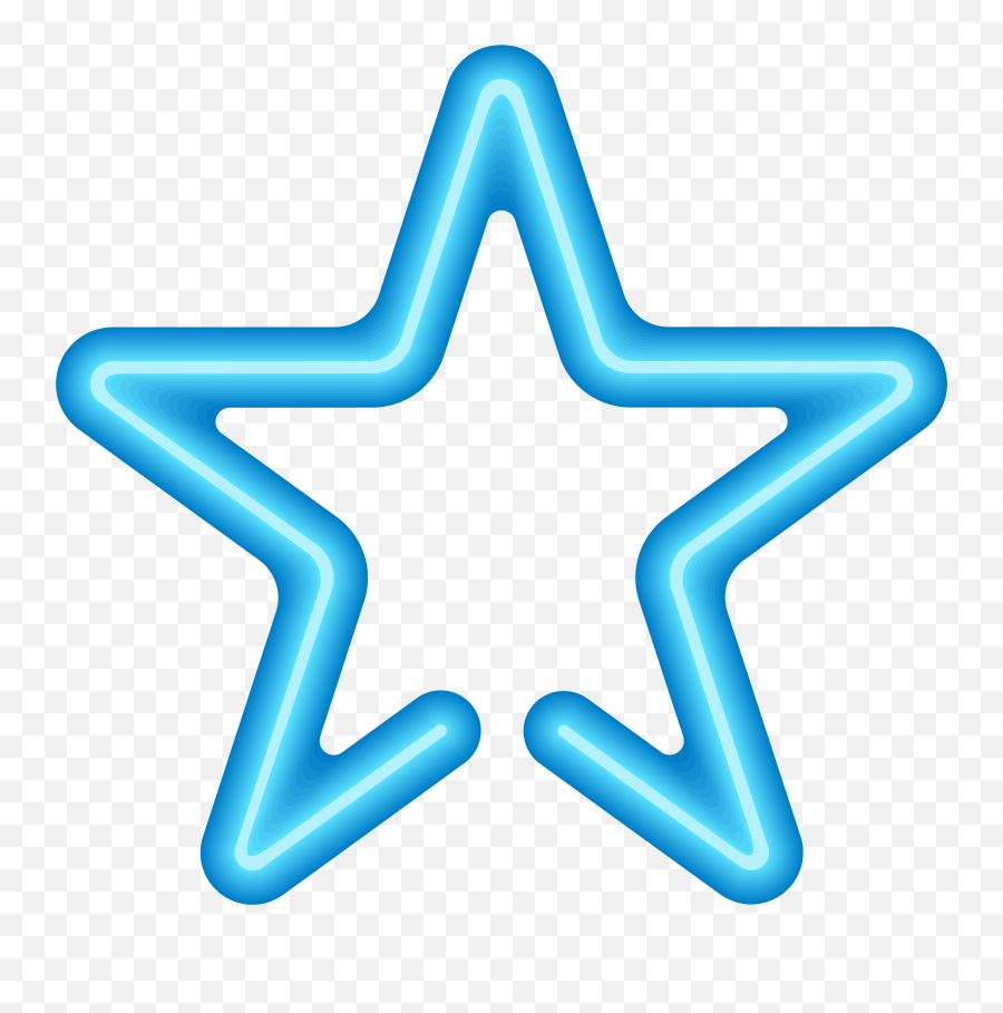 Blue Star Clip Art Corner Clipart Black And - Transparent Neon Star Png,Marquee Png