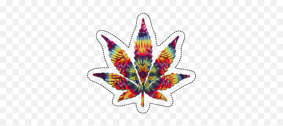 Tie Dye Marijuana Leaf Slap Sticker Sold By Stay Green - Trippy Tie Dye Pot Leaf Png,Tie Dye Png