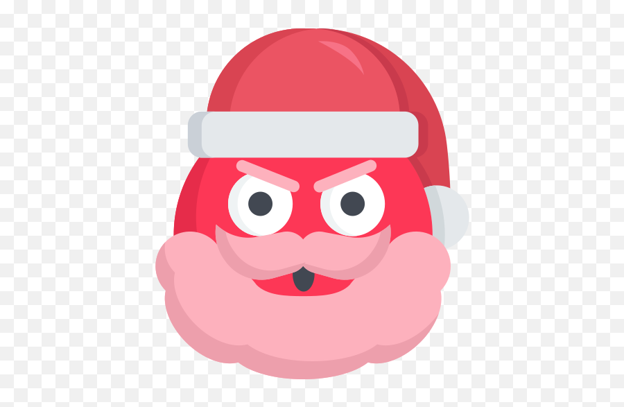Angry Christmas Emoji Mad Santa - Cartoon Png,Angry Mouth Png