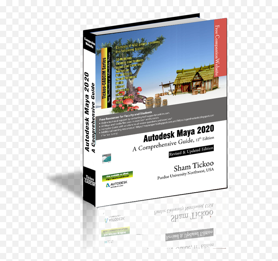 Autodesk Maya 2020 A Comprehensive Guide Book By Prof Sham - Autodesk Maya 2020 A Comprehensive Guide 12th Edition Png,Autodesk Maya Logo