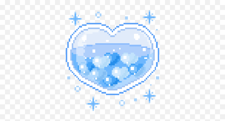 Pixelated Heart Png - Heart Blueheart Kawaii Pixel Kawaii Pixel Art Png,Kawaii Heart Png