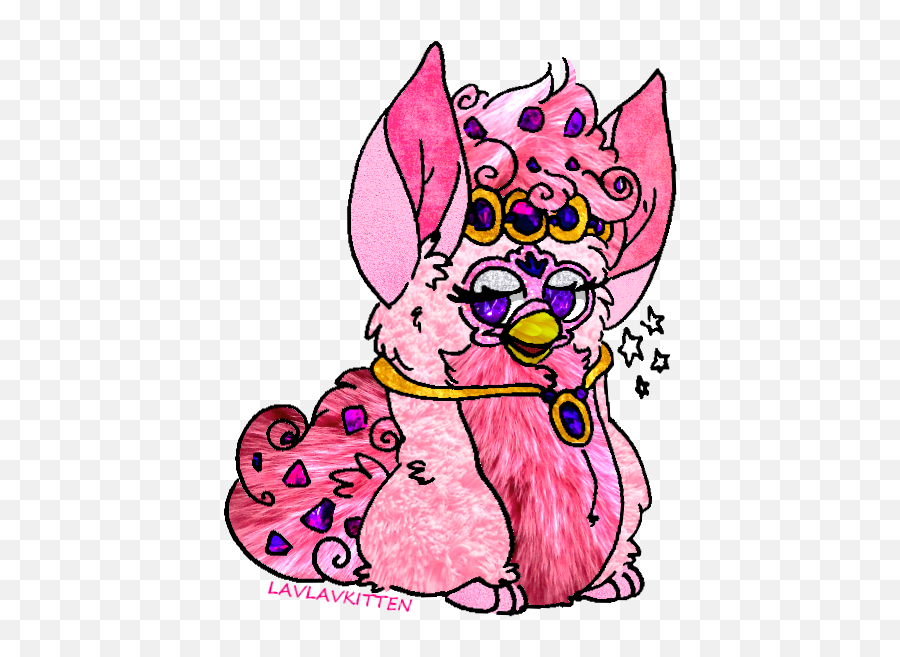 A Collage Color Commission Of Furbaeu0027s Furby Pink - Cartoon Dot Png,Furby Transparent