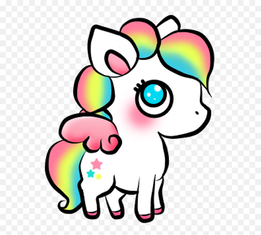 Cute Unicorn Colorful Sticker Remixit Babyunicorn - Kawaii Unicorn Cute Png,Transparent Unicorn
