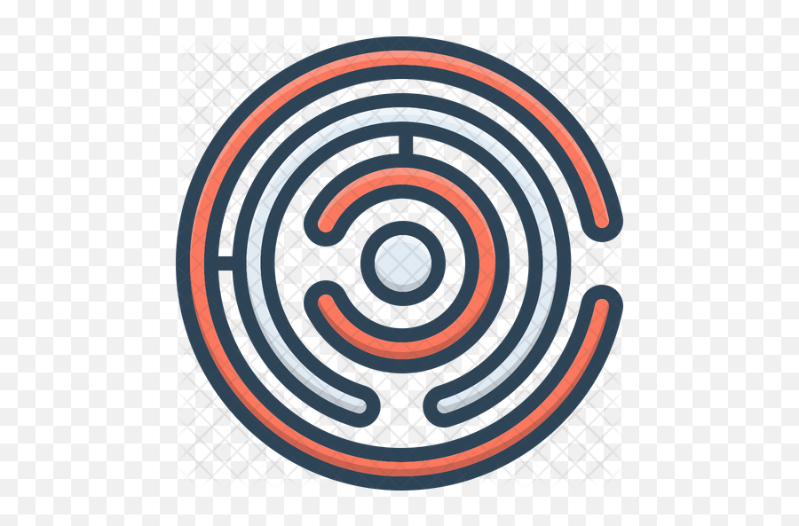 Labyrinth Icon Of Colored Outline Style - Egg Crossed Out Png,Labyrinth Icon