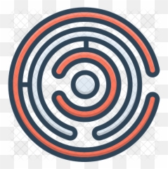 Labyrinth Icon Of Colored Outline Style - Egg Crossed png