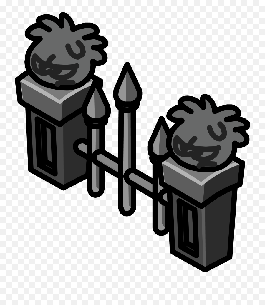 Download Hd Graveyard Fence Icon - Club Penguin Garden Png Transparent,Fence Icon