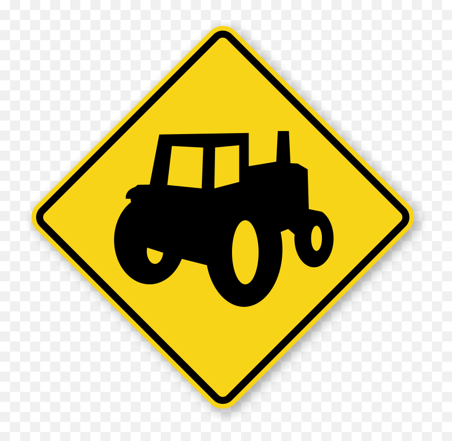 Alert People To The Noisy Presence Of A Tractor Bright Yellow Aluminum Sign Is Very Visible - Crossing Sign Tractor Symbol Sign Xw115a Does A Farm Machinery Crossing Sign Look Like Png,Tractor Icon