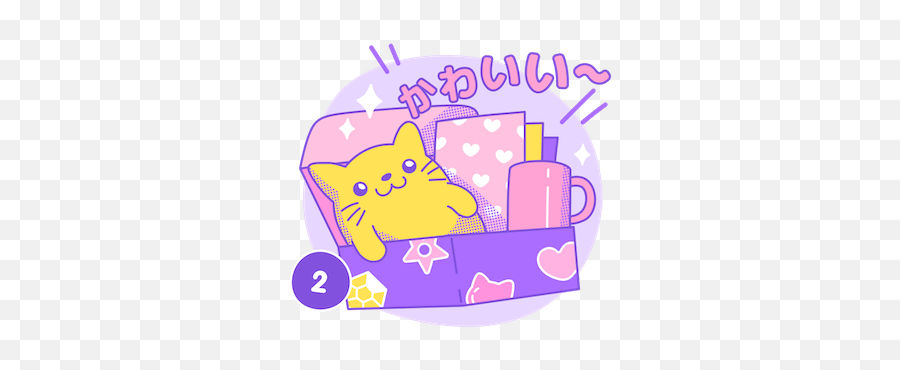 Yumetwins The Monthly Kawaii Subscription Box Straight From - Girly Png,Japanese Cat Icon