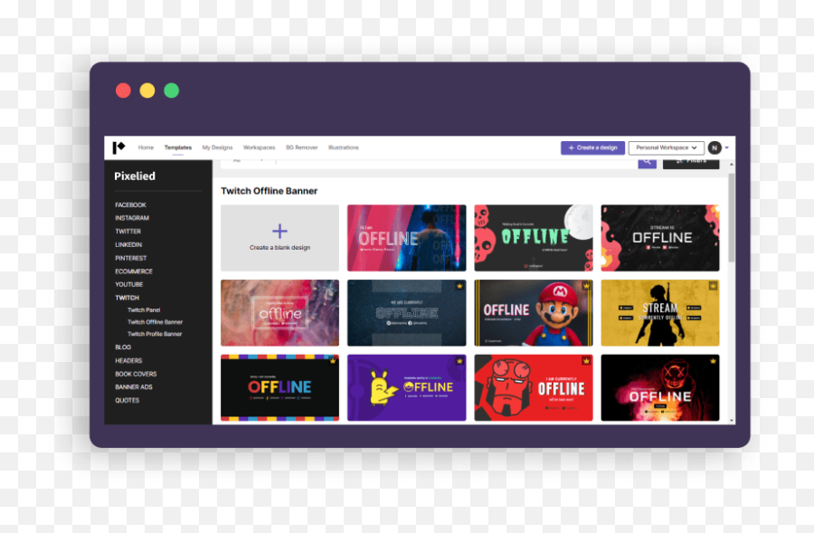 Free Twitch Offline Banner Maker - Create Epic Banners Online Technology Applications Png,Twitch Icon With Shadow